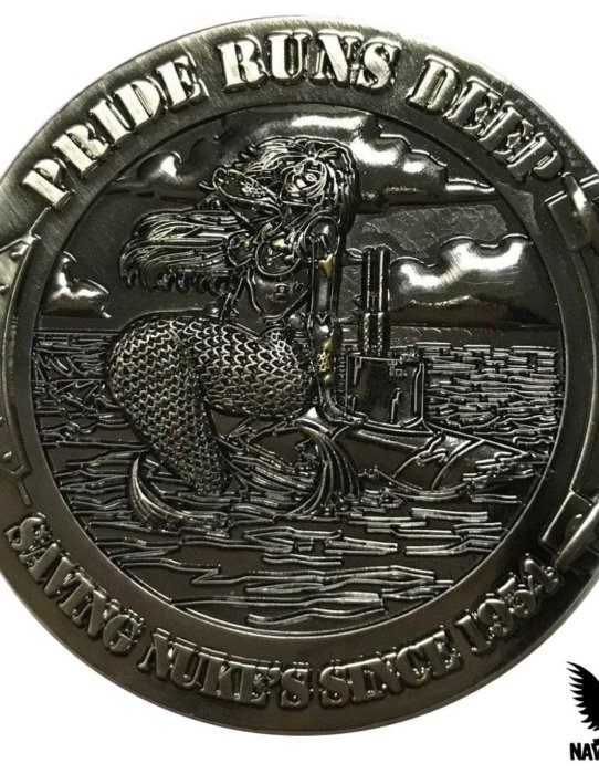 US Navy Mermaid Attack Submarine Custom Challenge Coin