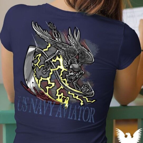 US Navy Aviator Grim Reaper Women's Shirt