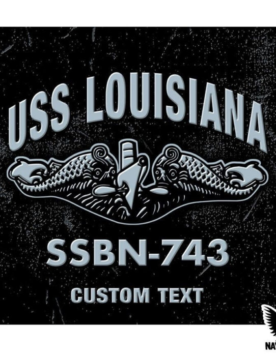 USS Louisiana SSBN-743 Submarine Warfare Insignia Decal
