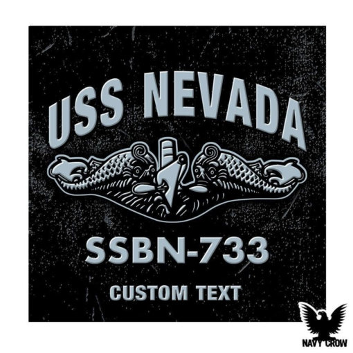 USS Nevada SSBN-733 Submarine Warfare Insignia Decal