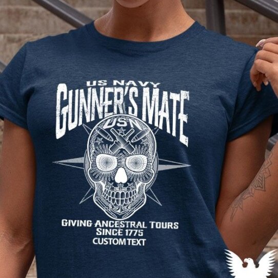 Gunner's Mate Sugar Skull US Navy Women's Shirt
