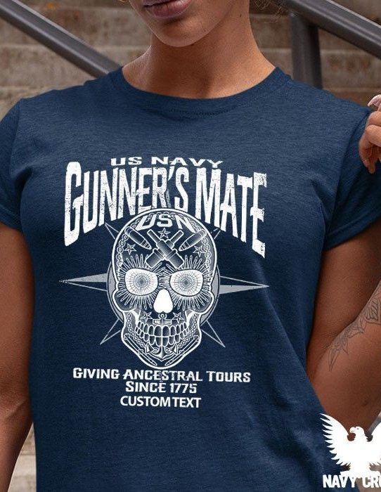 Gunner's Mate Sugar Skull US Navy Women's Shirt