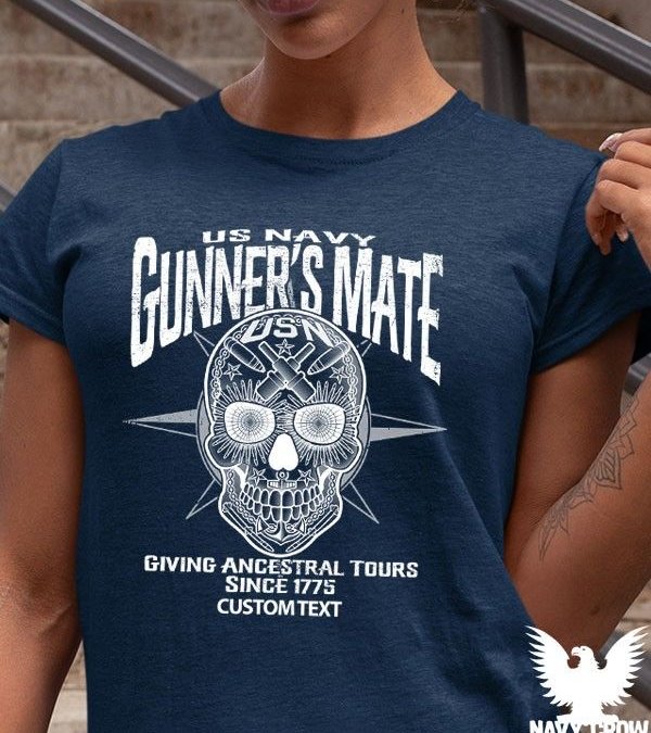 Gunner’s Mate Sugar Skull US Navy Women’s Shirt