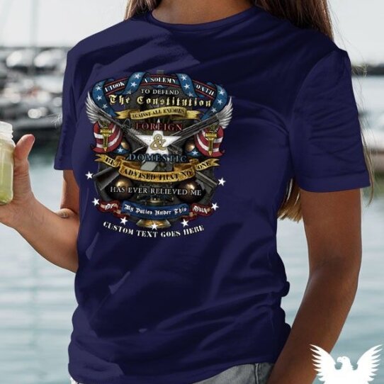 Defend The Constitution US Navy Women's Shirt