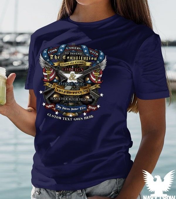 Defend The Constitution US Navy Women’s Shirt