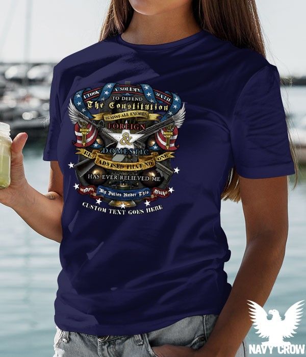 Defend The Constitution US Navy Women's Shirt from Navycrow.Com