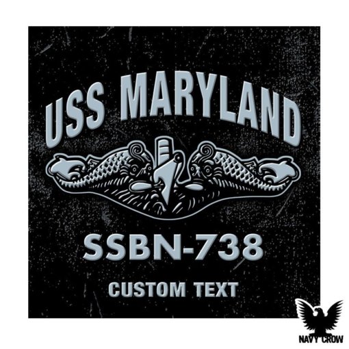 USS Maryland SSBN-738 Submarine Warfare Insignia Decal