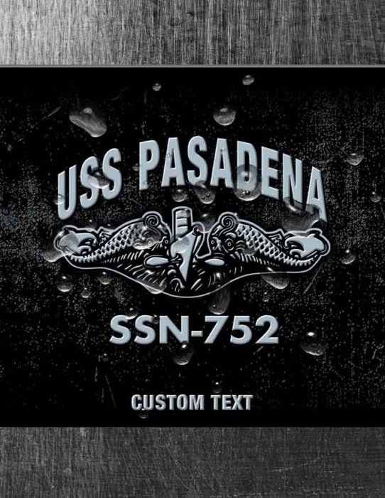 USS Pasadena SSN-752 Submarine Vintage US Navy Sign