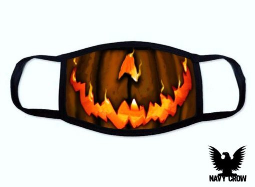 Jack O Lantern Halloween Covid Mask