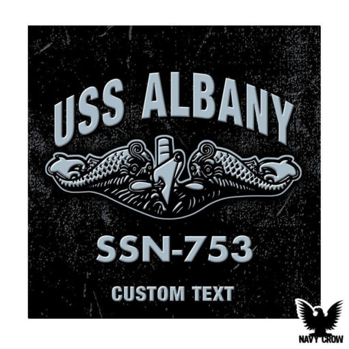 USS Albany SSN-753 Submarine Warfare Insignia Decal