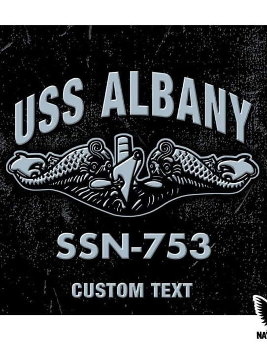 USS Albany SSN-753 Submarine Warfare Insignia Decal