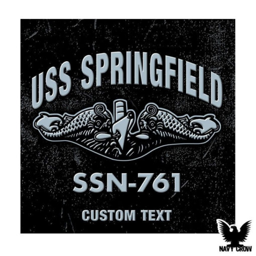 USS Springfield SSN-761 Submarine Warfare Insignia Decal