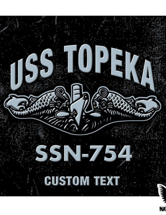 USS Topeka SSN-754 Submarine Warfare Insignia Decal