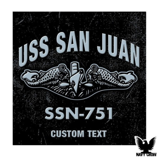 USS San Juan SSN-751 Submarine Warfare Insignia Decal