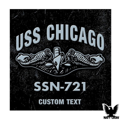USS Chicago SSN-721 Submarine Warfare Insignia Decal