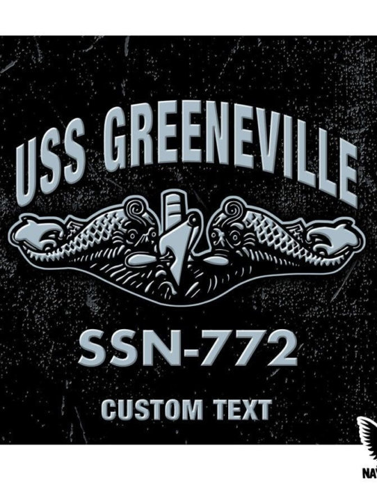 USS Greeneville SSN-772 Submarine Warfare Insignia Decal