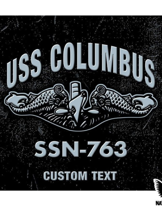 USS Columbus SSN-763 Submarine Warfare Insignia Decal