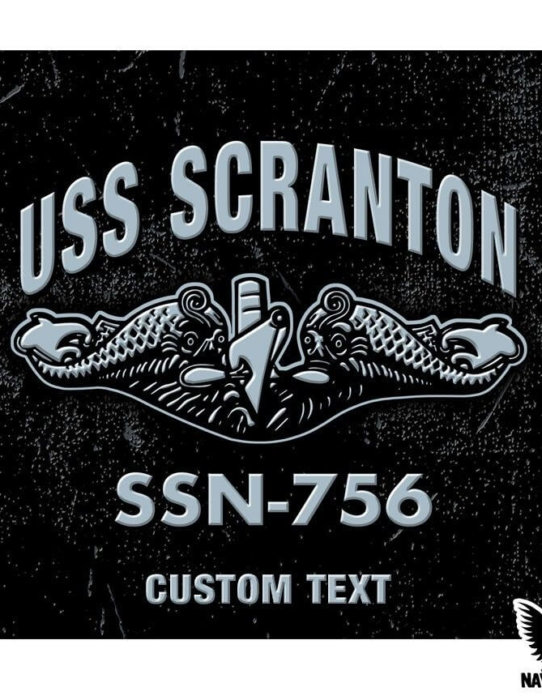 USS Scranton SSN-756 Submarine Warfare Insignia Decal