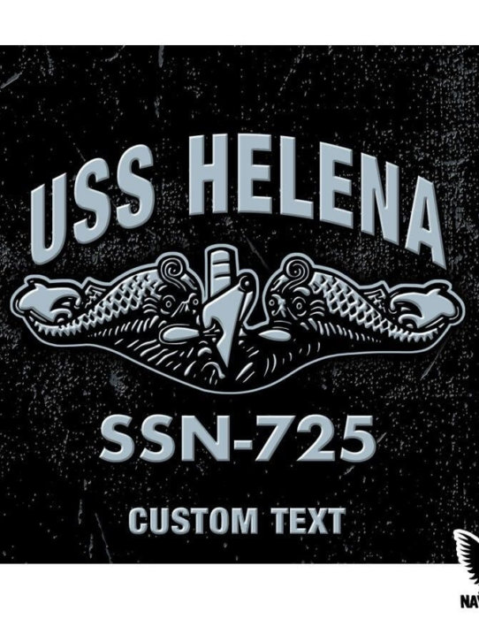 USS Helena SSN-725 Submarine Warfare Insignia Decal