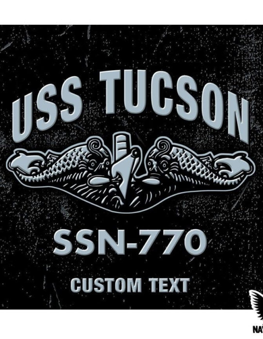 USS Tucson SSN-770 Submarine Warfare Insignia Decal