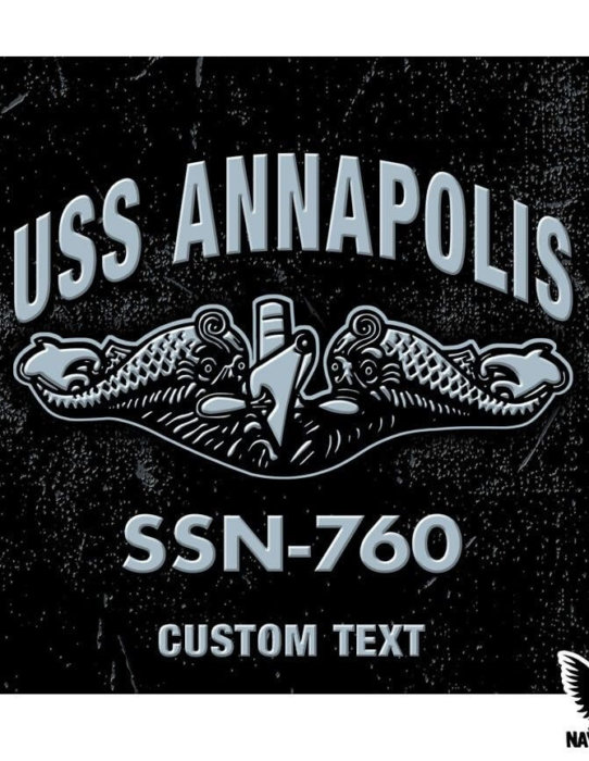 USS Annapolis SSN-760 Submarine Warfare Insignia Decal