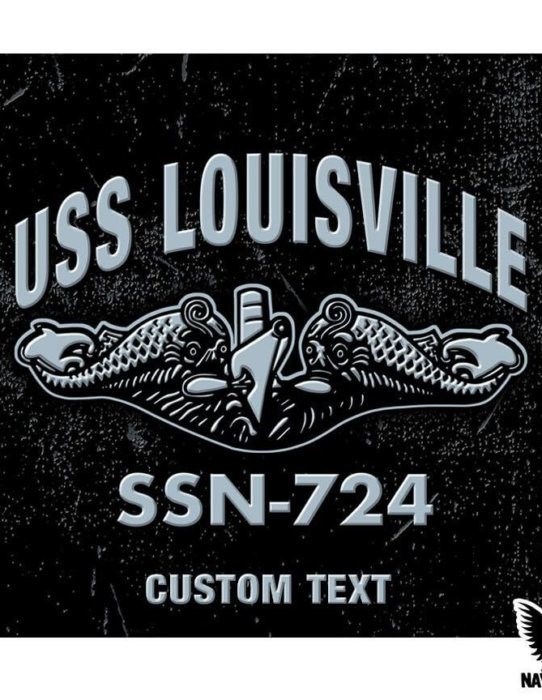 USS Louisville SSN-724 Submarine Warfare Insignia Decal
