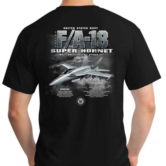 F18 Super Hornet Attack Jet US Navy Shirt