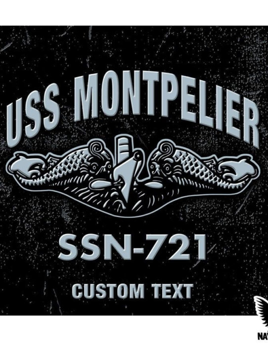 USS Montpelier SSN-721 Submarine Warfare Insignia Decal