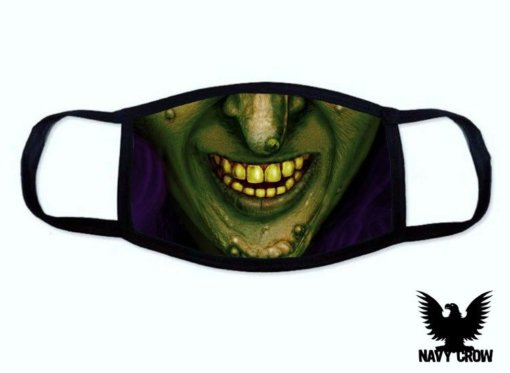 Evil Green Witch Halloween Covid Mask