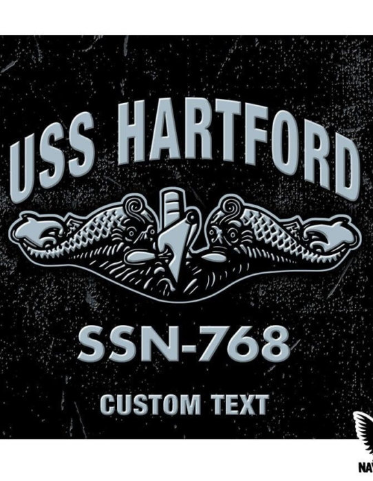 USS Hartford SSN-768 Submarine Warfare Insignia Decal