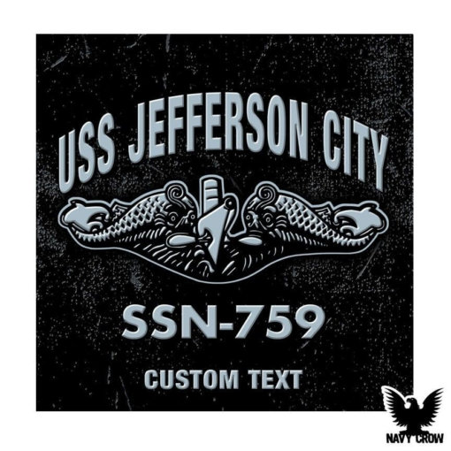 USS Jefferson City SSN-759 Submarine Warfare Insignia Decal