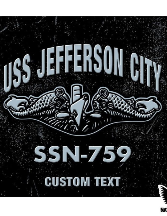 USS Jefferson City SSN-759 Submarine Warfare Insignia Decal