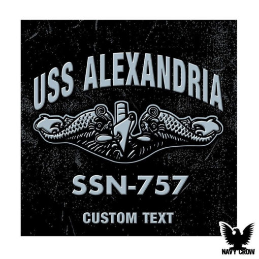 USS Alexandria SSN-757 Submarine Warfare Insignia Decal