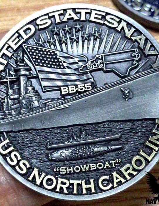 USS North Carolina Warships of World War 2 75th Anniversary Coin