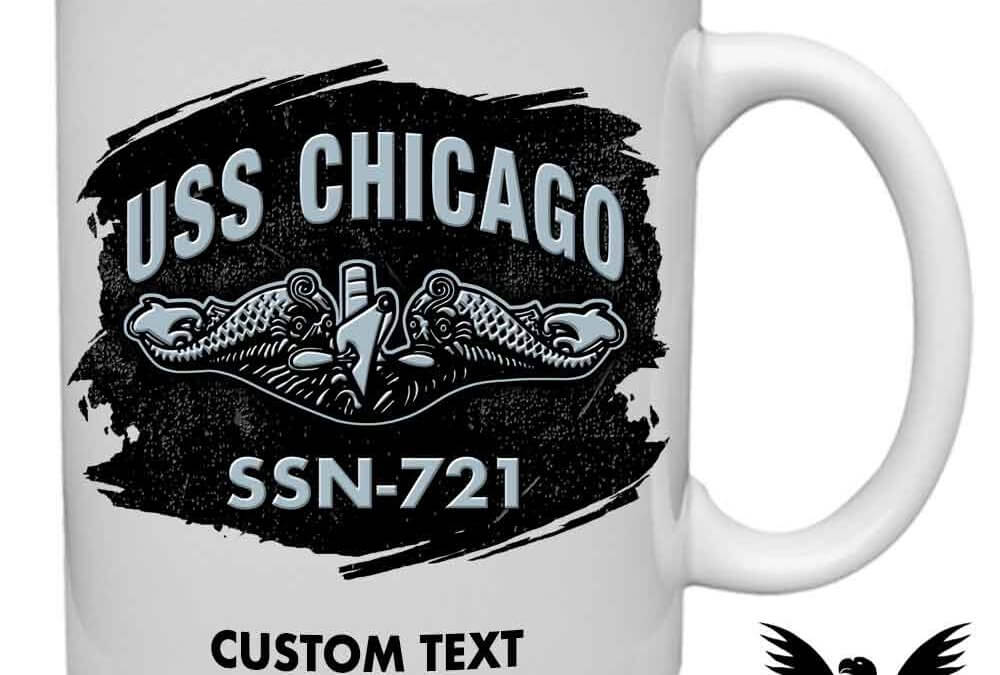USS Chicago SSN-721 Submarine US Navy Coffee Mug