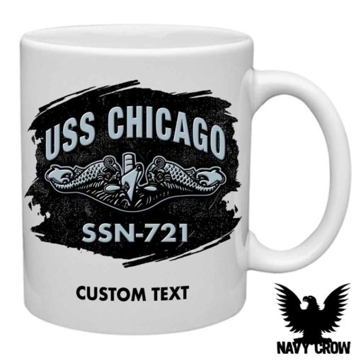 USS Chicago SSN-721 Submarine US Navy Coffee Mug