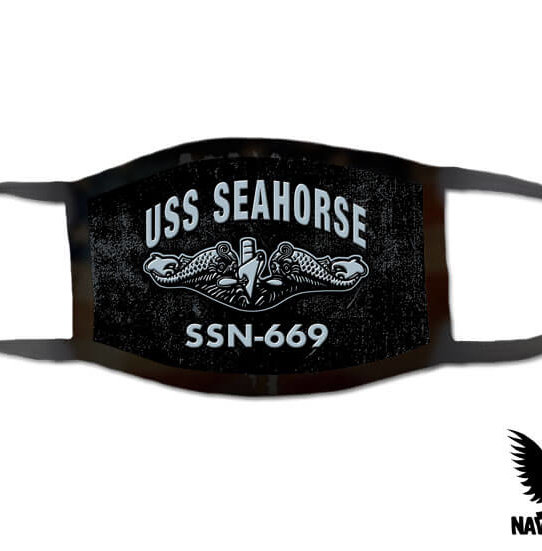 USS Seahorse SSN-669 Submarine Warfare US Navy Covid Mask
