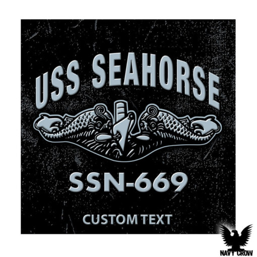 USS Seahorse SSN-669 Submarine Warfare Insignia Decal