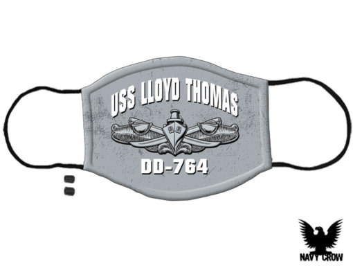 USS Lloyd Thomas DD-764 Surface Warfare US Navy Covid Mask