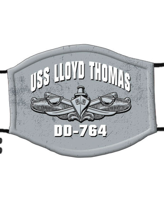 USS Lloyd Thomas DD-764 Surface Warfare US Navy Covid Mask