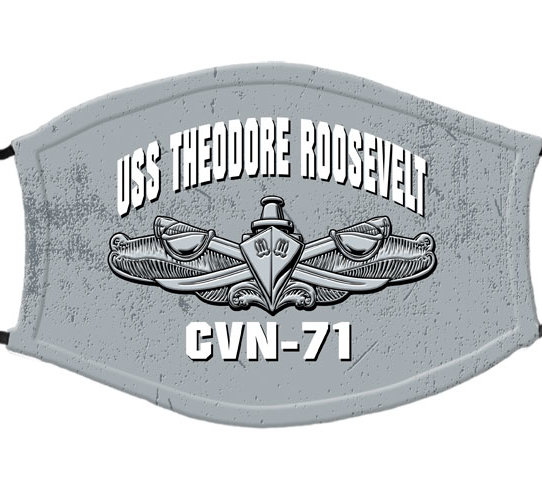 USS Theodore Roosevelt CVN-71 Surface Warfare US Navy Covid Mask