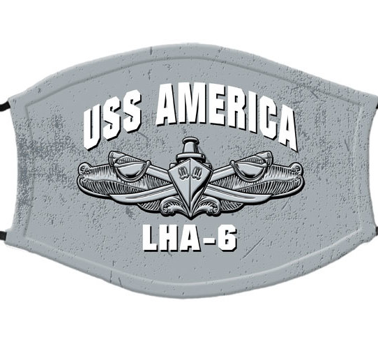 USS America LHA-6 Surface Warfare US Navy Covid Mask
