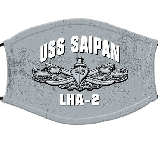 USS Saipan LHA-2 Surface Warfare US Navy Covid Mask