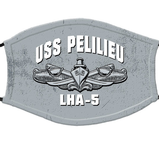 USS Pelilieu LHA-5 Surface Warfare US Navy Covid Mask