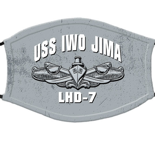 USS Iwo Jima LHD-7 Surface Warfare US Navy Covid Mask