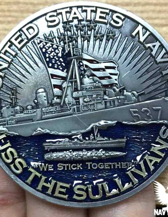 USS The Sullivans Warships of World War 2 75th Anniversary Coin