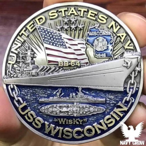 USS Wisconsin Warships Of World War 2 75th Anniversary Coin