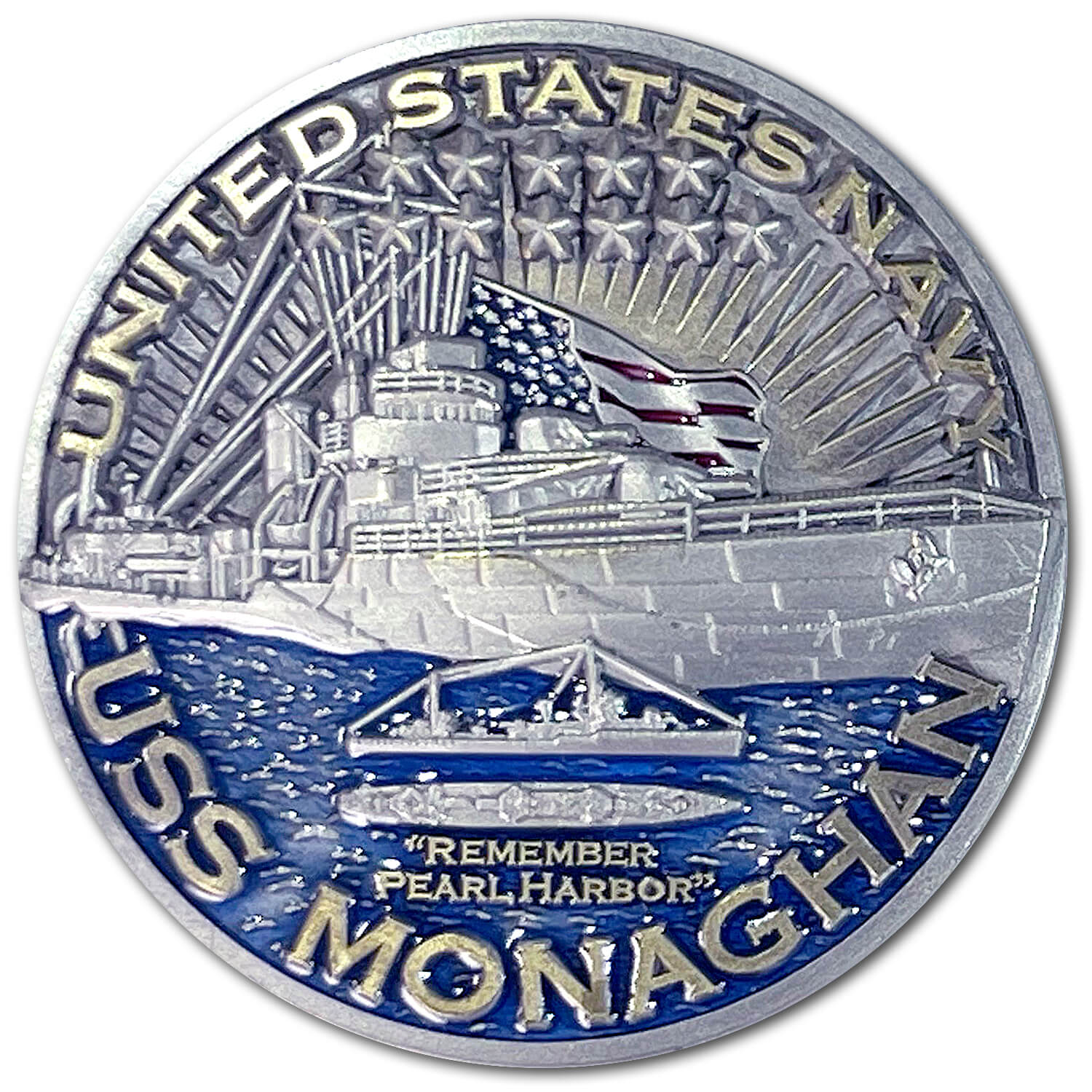 USS Monaghan DD-354 Destroyer US Navy Warships of World War 2 Collectible Challenge Coin