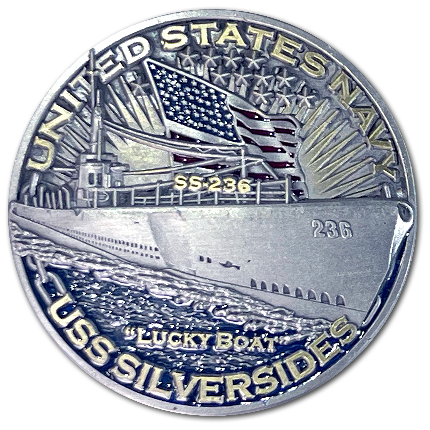 USS Silversides SS-236 Submarine US Navy Warships of World War 2 Collectible Challenge Coin