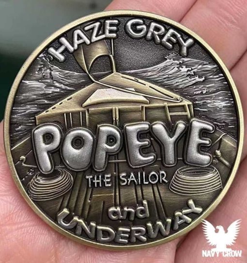 Popeye Smooth Sailing US Navy Flip Coin